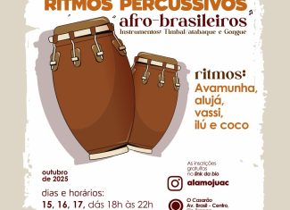 Oficina de ritmos afro-brasileiros movimenta Rio Branco e fortalece identidade negra