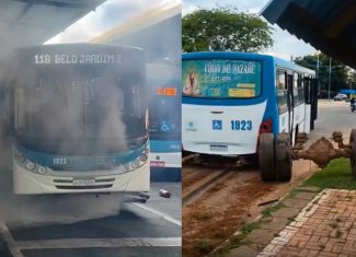 Ônibus perde eixo traseiro enquanto trafegava com passageiros em Rio Branco dias após apresentar falhas